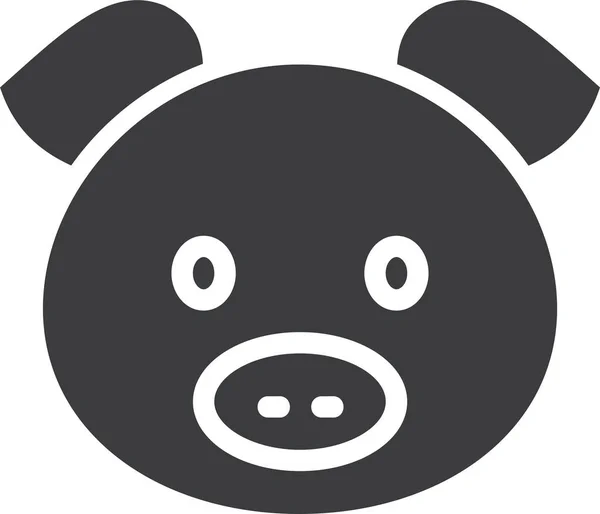 中国猪纯正造型图标 — 图库矢量图片
