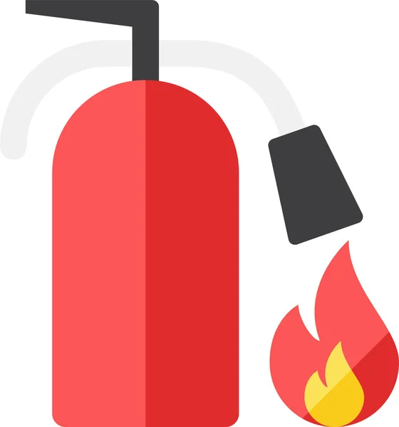 Extinguisher Fire Flat Icon Flat Style — Stock Vector