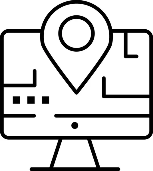 Ikona Lokalizacji Edukacji Komputerowej — Wektor stockowy