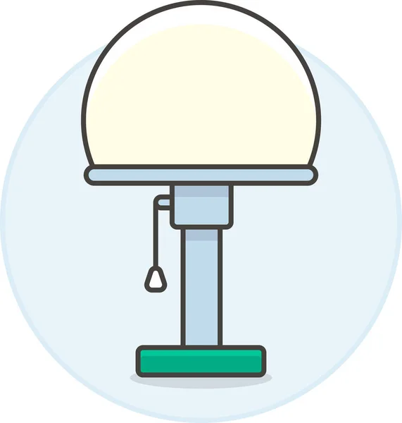 Ikona Lampy Biurkowej Kategorii Meble Dekoracje Wnętrz — Wektor stockowy