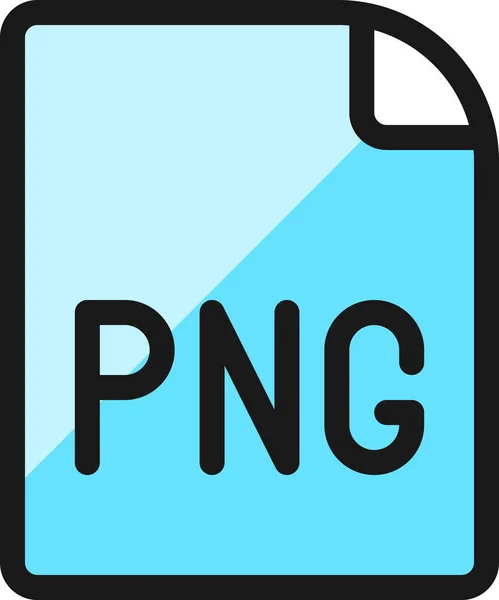 Png Icon Für Bilddateien Stil Ausgefüllter Umrisse — Stockvektor