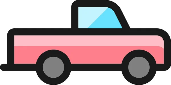 Car Truck Filled Outline Icon Filled Outline Style — Stock Vector