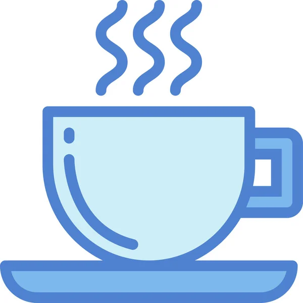Kaffee Trinken Heiße Ikone — Stockvektor