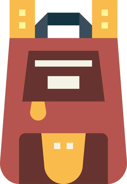 Bolso Mochila Icono Pesca Categoría Recreación Hobby — Vector de stock