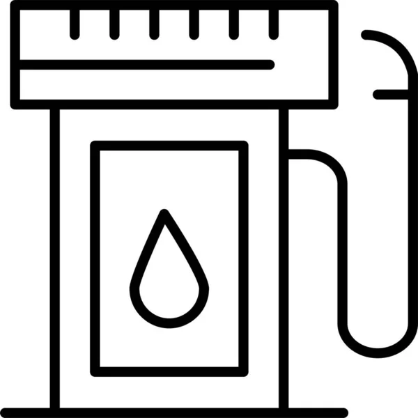 Gota Icono Industria Gasolina Estilo Esquema — Vector de stock