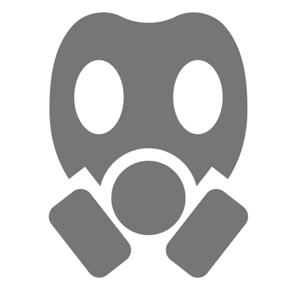 Mask Gas Mask Solid Icon Solid Style — Stock Vector