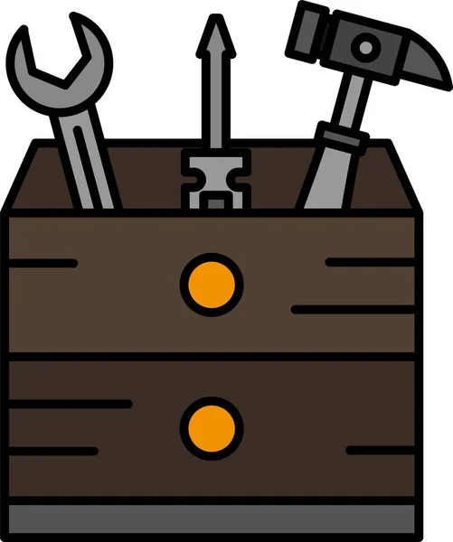 Box Carpenter Tool Icon Tools Construction Category — Stock Vector