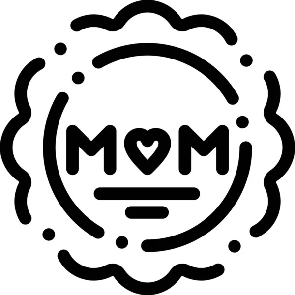 Ícone Mãe Medalha Amor Categoria Mães Pais Dia — Vetor de Stock