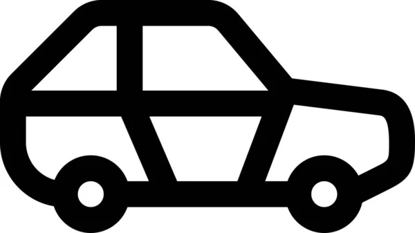 素描风格的汽车老式运输图标 — 图库矢量图片