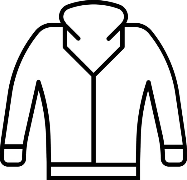 Kleding Jas Warm Pictogram Omtrek Stijl — Stockvector