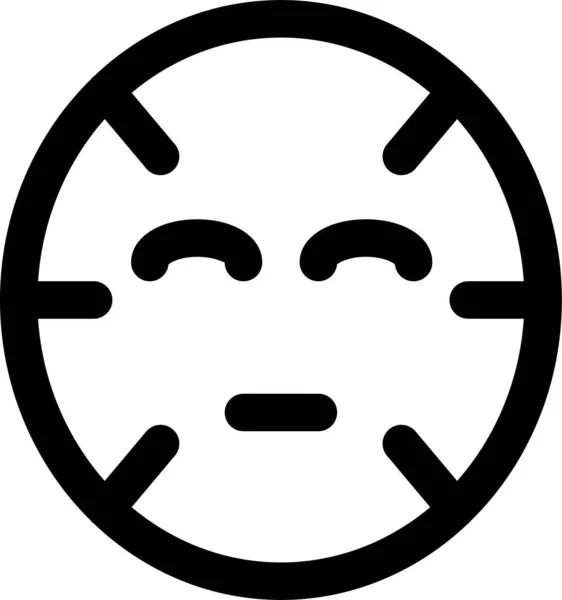 Ícone Máscara Cuidados Com Corpo Estilo Esboço — Vetor de Stock