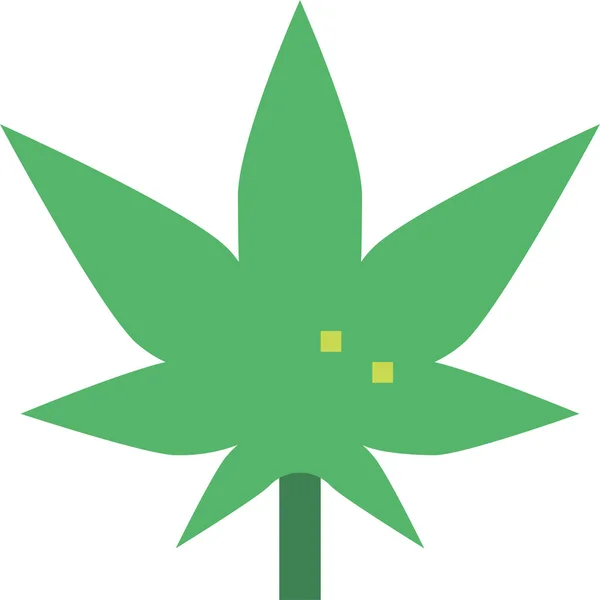 大麻の葉のアイコン — ストックベクタ