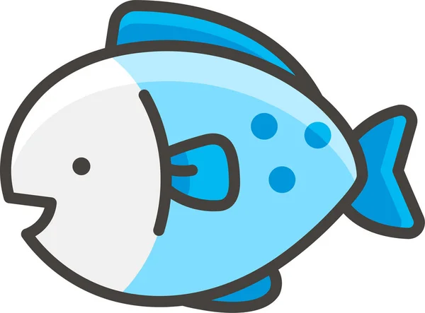 Fisch Gefüllte Umrisse Avatarsymbol Stil Gefüllter Umrisse — Stockvektor