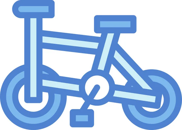 Bicyclette Icône Exercice Dans Style Contour Rempli — Image vectorielle