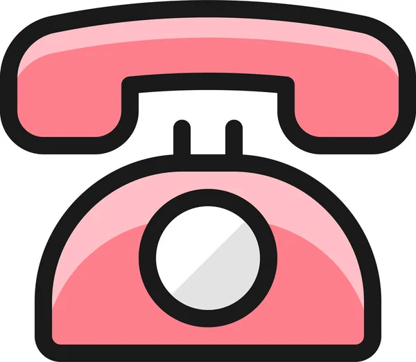 Telefone Retro Ícone Esboço Preenchido Estilo Esboço Preenchido — Vetor de Stock