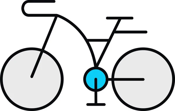 Fahrrad Fahrrad Ikone Ausgefüllter Form — Stockvektor