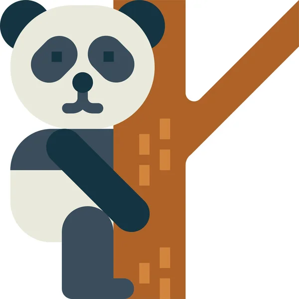 Panda Medve Állat Ikon — Stock Vector