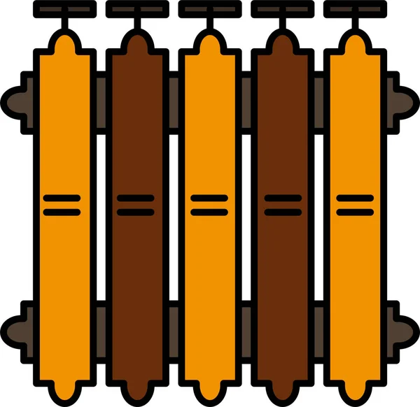 Icône Chauffage Thermique Batterie Dans Catégorie Outils Construction — Image vectorielle