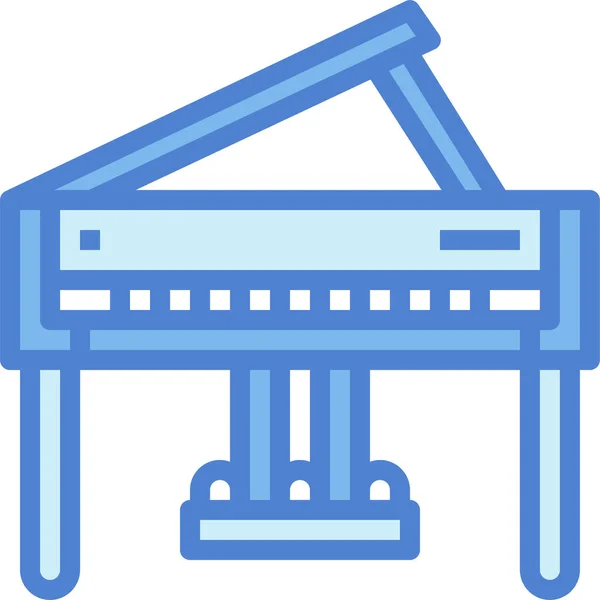 Klassieke Instrumenten Toetsenbord Pictogram — Stockvector