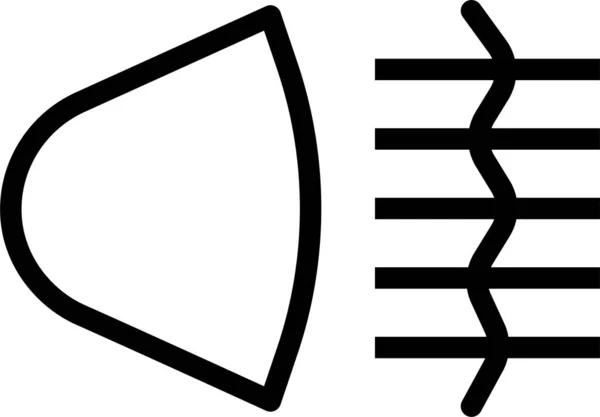 Bundel Mistpictogram Omtrek Stijl — Stockvector