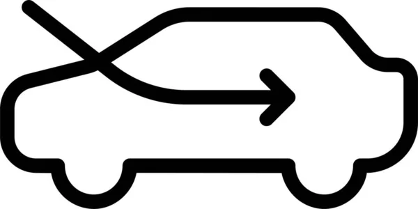 Иконка Воздушного Автомобиля Стиле Абрис — стоковый вектор