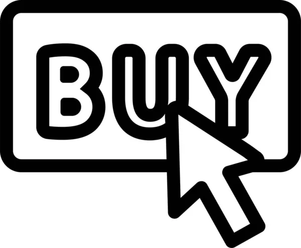 Бізнес Купити Значок Покупця Контурному Стилі — стоковий вектор