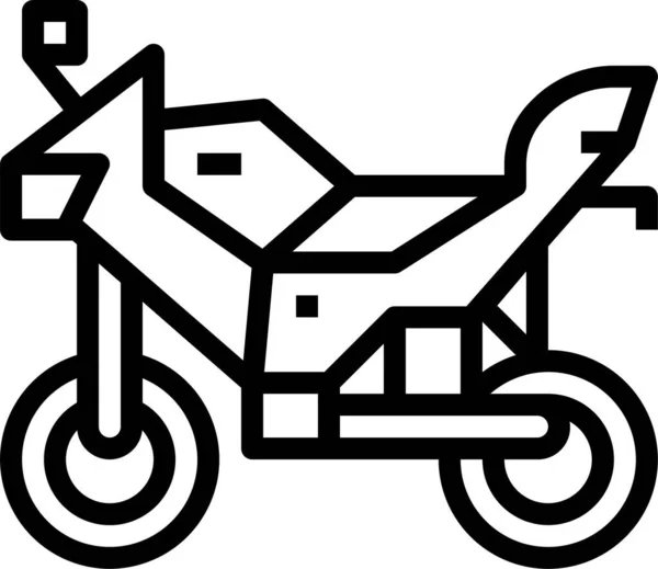 Nagy Kerékpár Motobike Ikon — Stock Vector