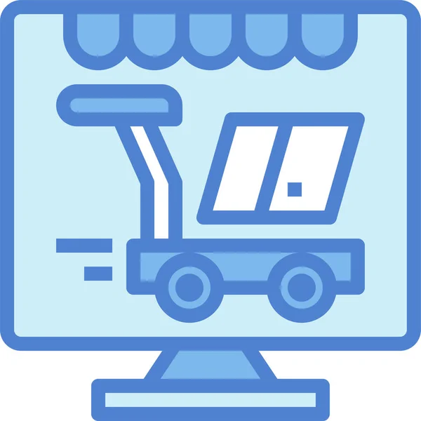 Ekommerce Online Shop Ikona — Stockový vektor