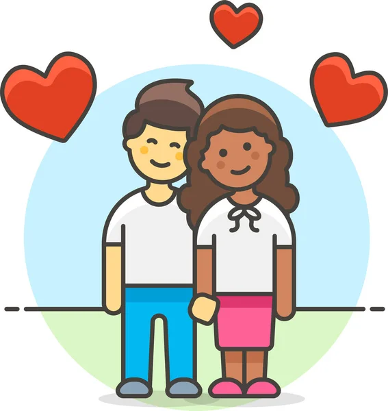 Corazón Novio Icono Categoría Amor Romance — Vector de stock