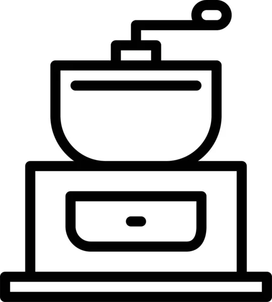 Café Cafetière Icône Cuisine Dans Catégorie Des Boissons Alimentaires — Image vectorielle