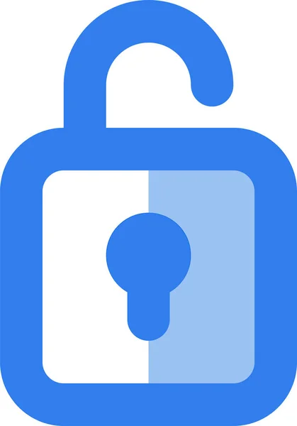 Internet Locked Padlock Icon Filled Outline Style — Stock Vector