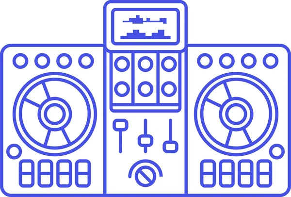 Controlador Mezclador Icono Estilo Esquema — Vector de stock