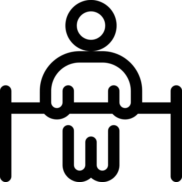 Гімнастика Іконка Людини Контурному Стилі — стоковий вектор