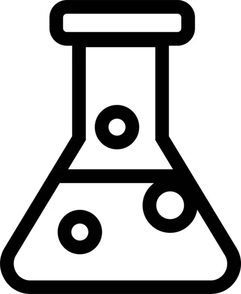 Gehirn Erkunden Fläschchen Symbol Umriss Stil — Stockvektor