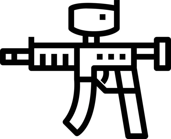 Aventura Pistola Paintball Icono — Vector de stock