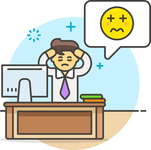 Panic Anxiety Overwhelm Icon Business Management Category — Stock Vector