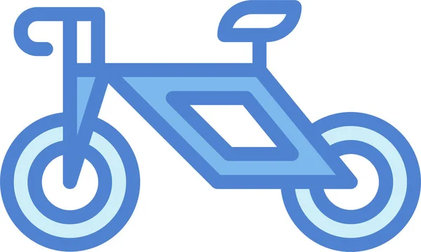 自行车自行车充填图标 轮廓风格 — 图库矢量图片