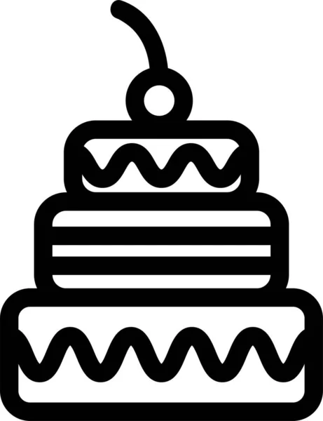 Birthday Cake Celebration Icon — Stock Vector