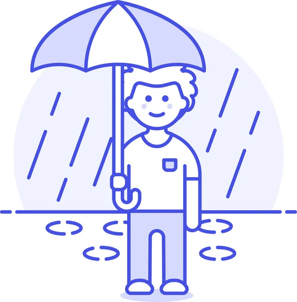 Drop Humid Male Icon Weather Category — Stock Vector