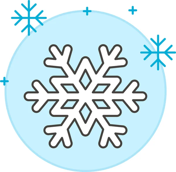 Schneesturm Meteorologie Schneeflocken Symbol Der Wetterkategorie — Stockvektor