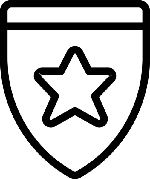 Odznak Oblíbený Jako Ikona Stylu Osnovy — Stockový vektor