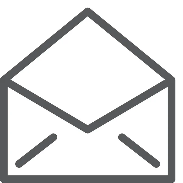 Ícone Envelope Leitura Mail Estilo Esboço — Vetor de Stock