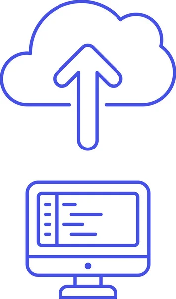 Cloud Computer Computing Icon Infrastructure Category — Stockový vektor