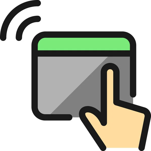 Touchpad Symbol Mit Ausgefüllten Umrissen Stil Mit Ausgefüllten Umrissen — Stockvektor