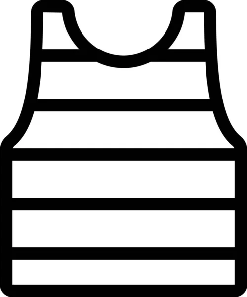 Vzor Košile Svetr Ikona Obrysu Stylu — Stockový vektor