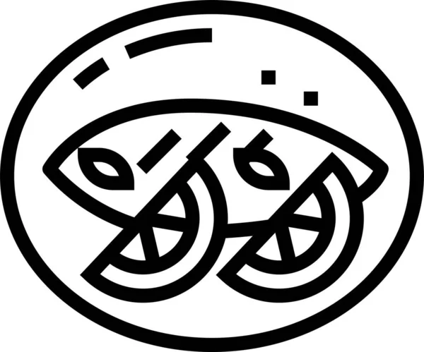 Иконка Корма Рыбок Стиле Абриджа — стоковый вектор
