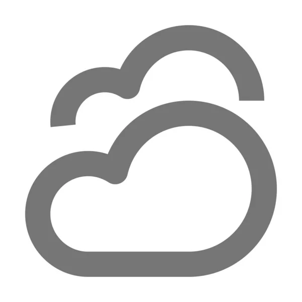 Облачный Прогноз Открытом Воздухе Иконка Стиле Наброска — стоковый вектор
