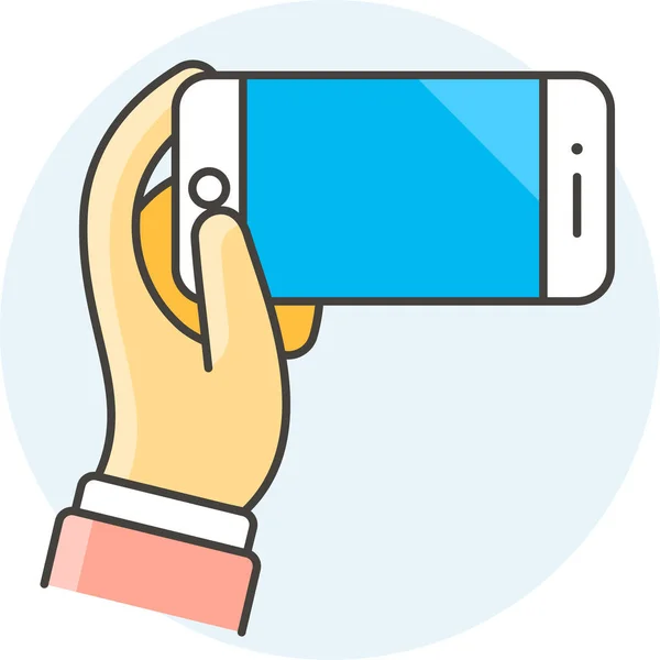 Иконка Ручного Ландшафта Категории Mobile Devices App — стоковый вектор