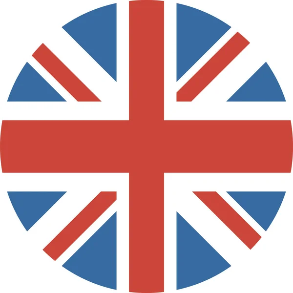 Britain Flag Reino Unido Icono Estilo Plano — Vector de stock