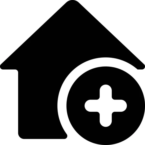 Icono Acción Inmobiliaria Estilo Sólido — Vector de stock